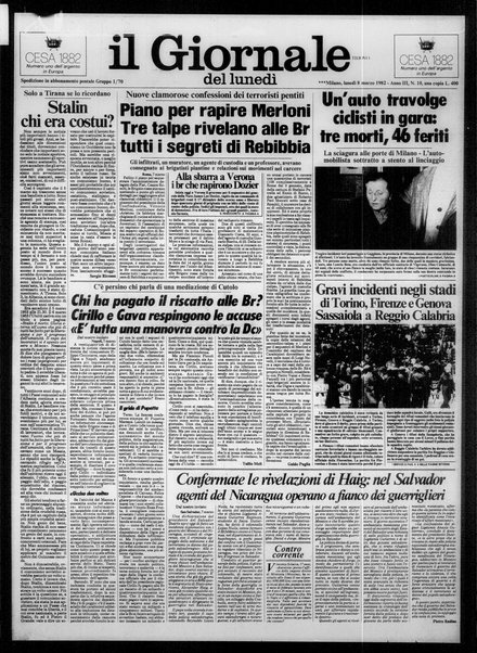 Il giornale nuovo del lunedì